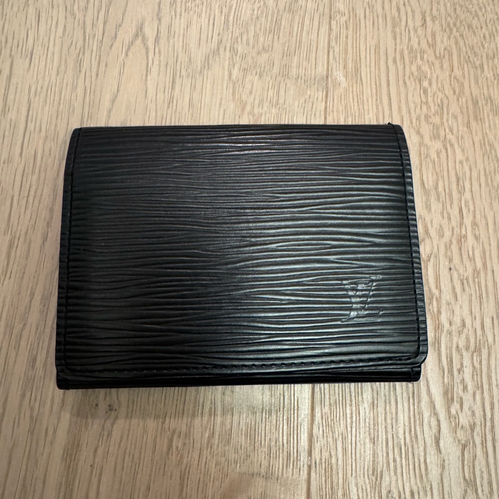 Louis Vuitton Black Epi Leather Card Holder